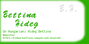 bettina hideg business card